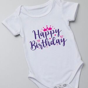 Happy birthday Baby Onesie – Cute Baby Onesie NWT made to order baby shower gift